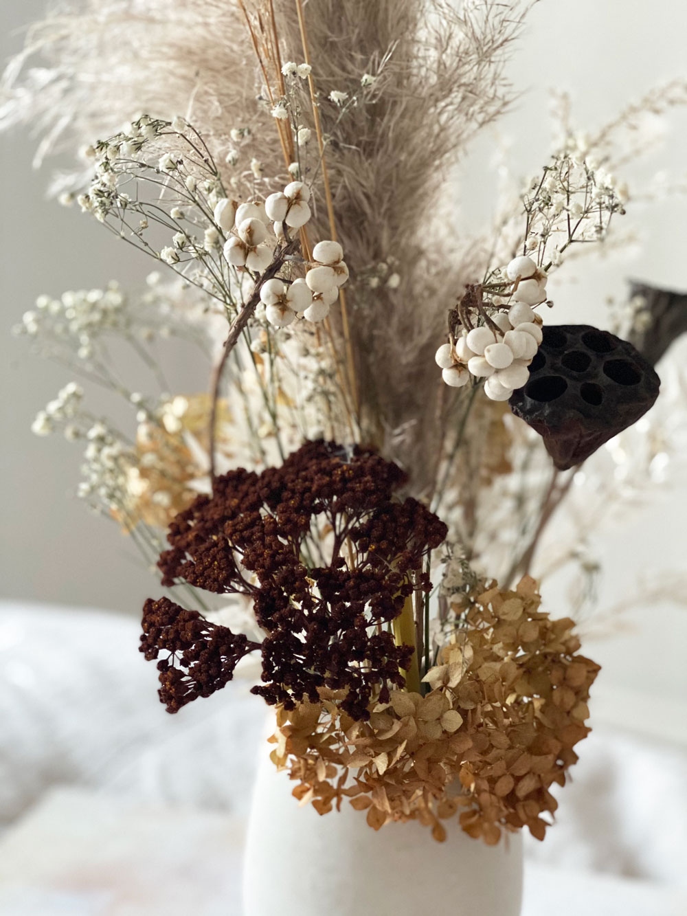 Snow Bird - Dried Floral Arrangement