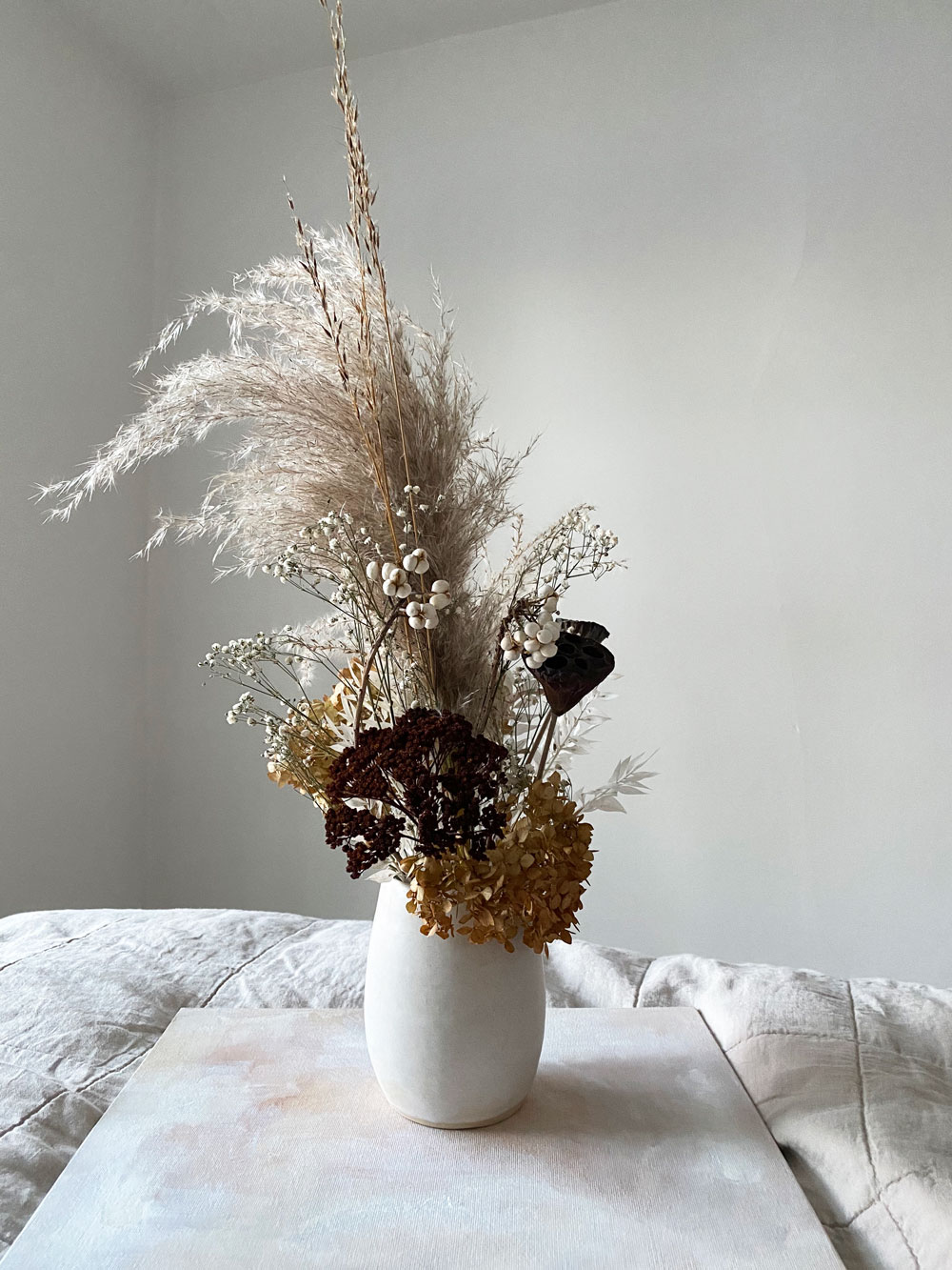 Snow Bird - Dried Floral Arrangement